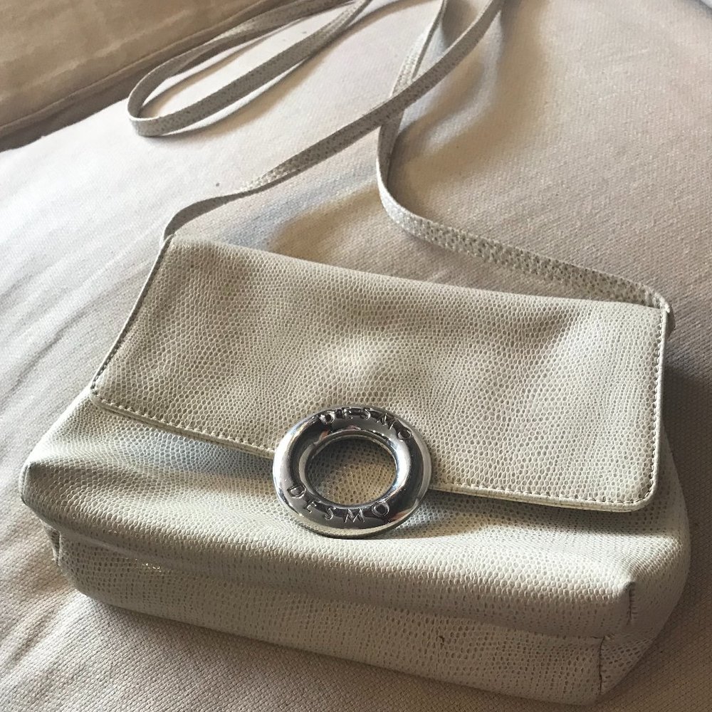 VINTAGE, Desmo Italy, small Crossbody Purse - Cream colored Snakeskin Pattern